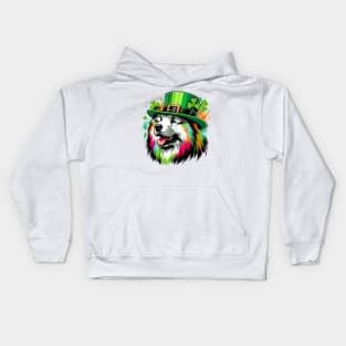 Eurasier Dog Celebrates Saint Patrick's Day Kids Hoodie